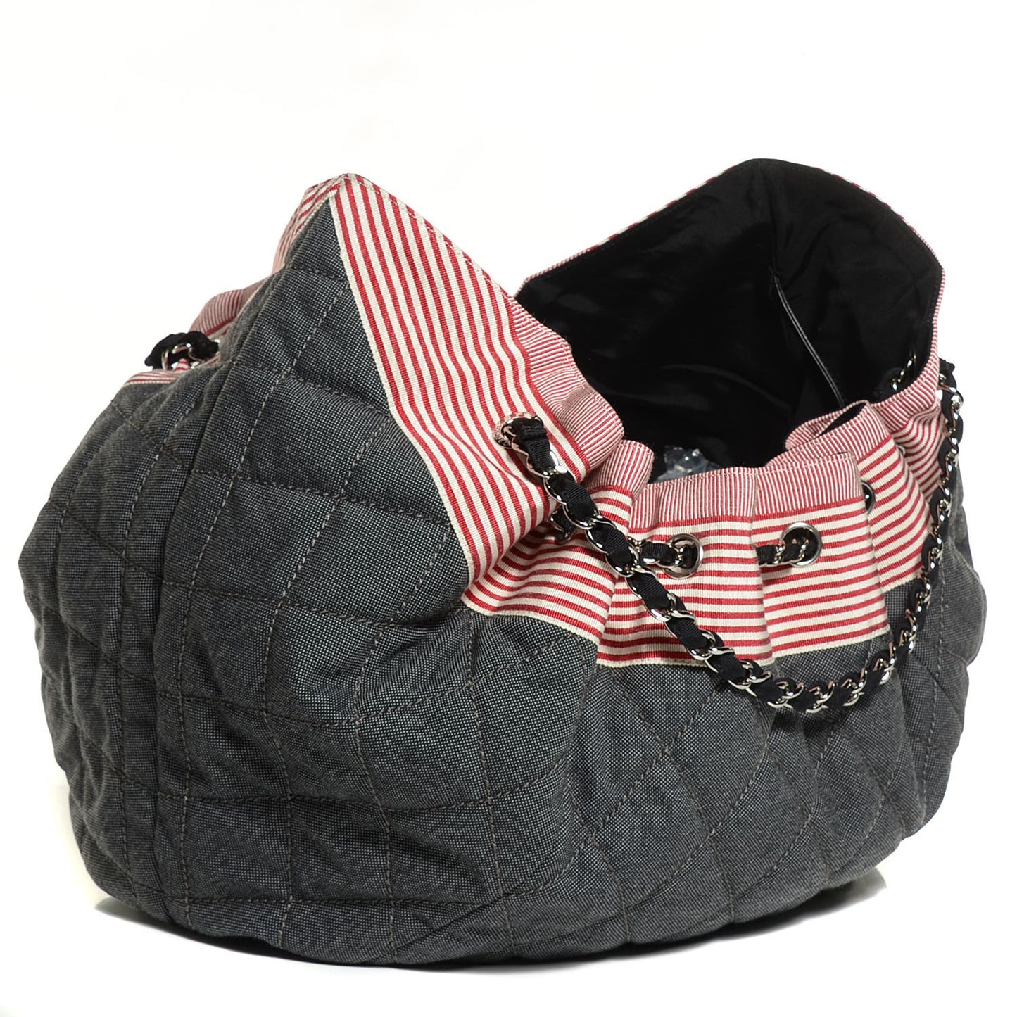 Denim Quilted Large Stretch Spirit Cabas Blue