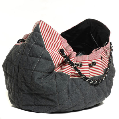 Chanel Denim Quilted Large Stretch Spirit Cabas Blue 3 of 7