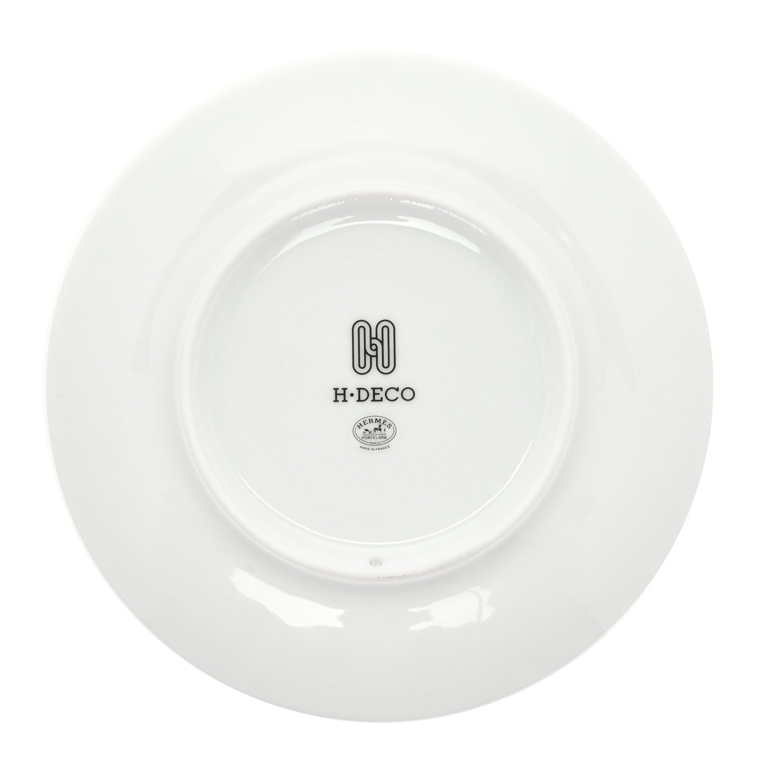 Hermes Porcelain H Deco Bread And Butter Plates Set of 2 Black White 3 of 5