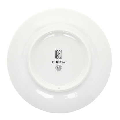 Hermes Porcelain H Deco Bread And Butter Plates Set of 2 Black White 3 of 5