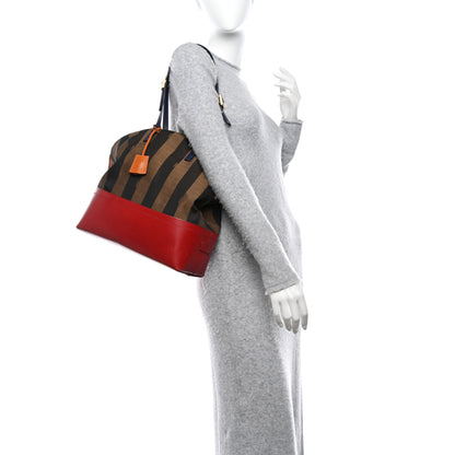 Fendi Pequin Cuoio Vegetale 2Bag Tobacco Rosso Blue Mirto Miele 2 of 13