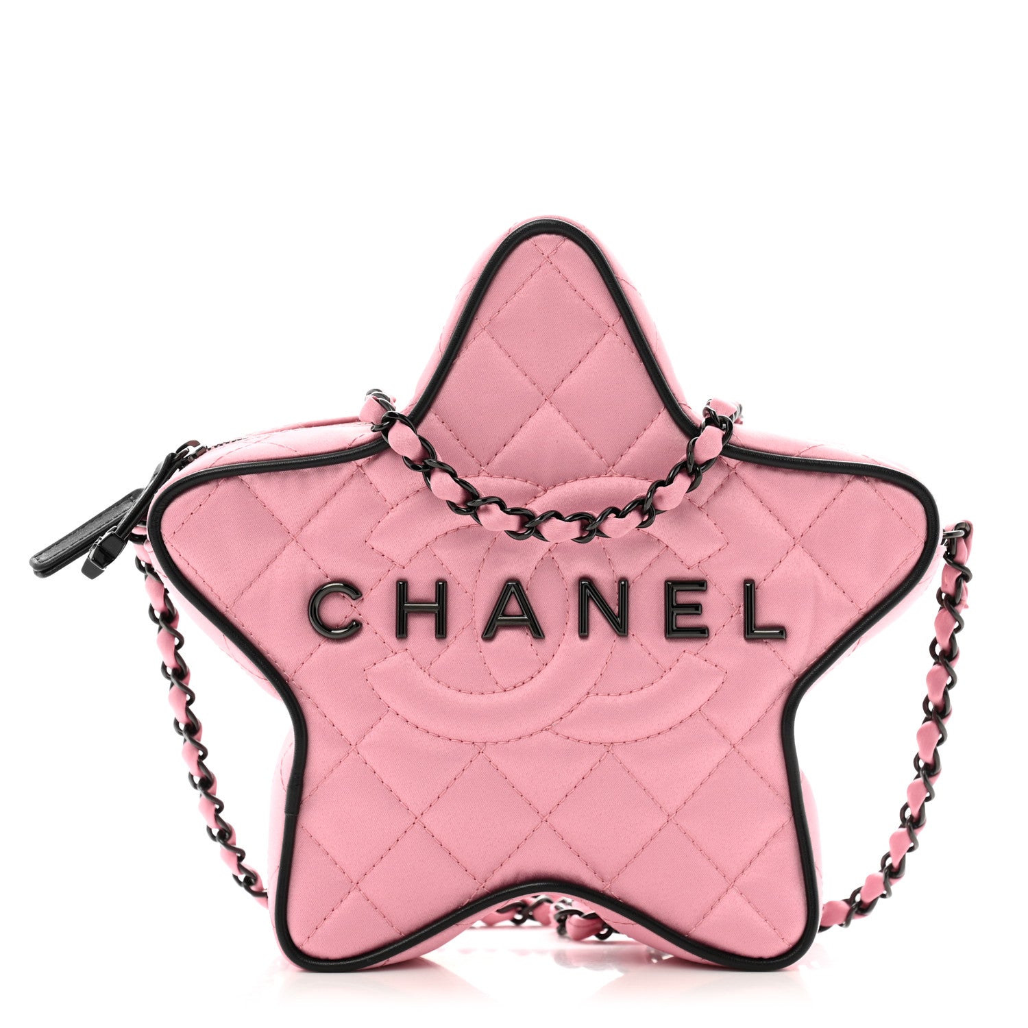 Chanel Satin Quilted Walk Of Fame Star Bag Pink 1 of 10