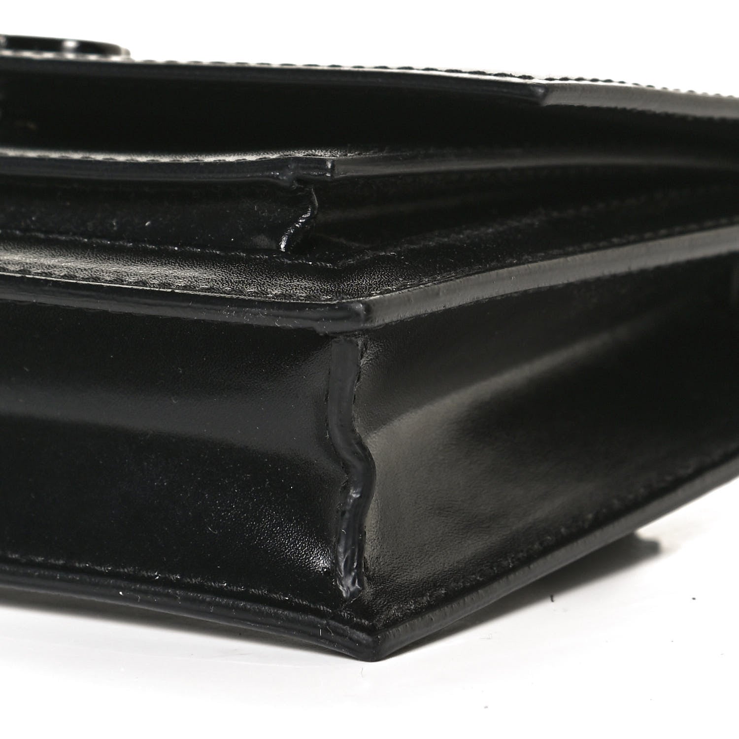 Balenciaga Shiny Box Calfskin Monochrome XS Sharp Belt Bag Black 9 of 12
