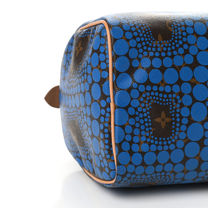 Louis Vuitton Monogram Kusama Town Speedy 30 Blue 8 of 10