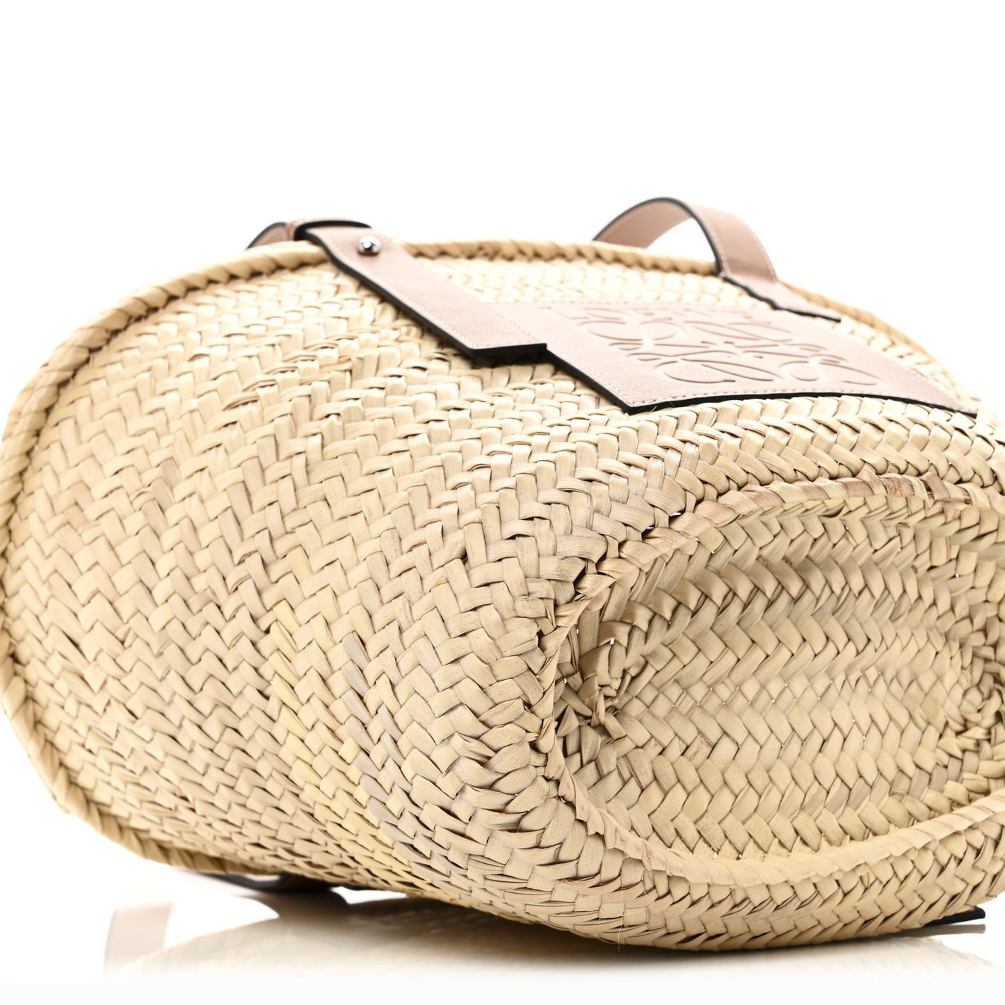 Raffia Medium Basket Tote Bag Natural Tan