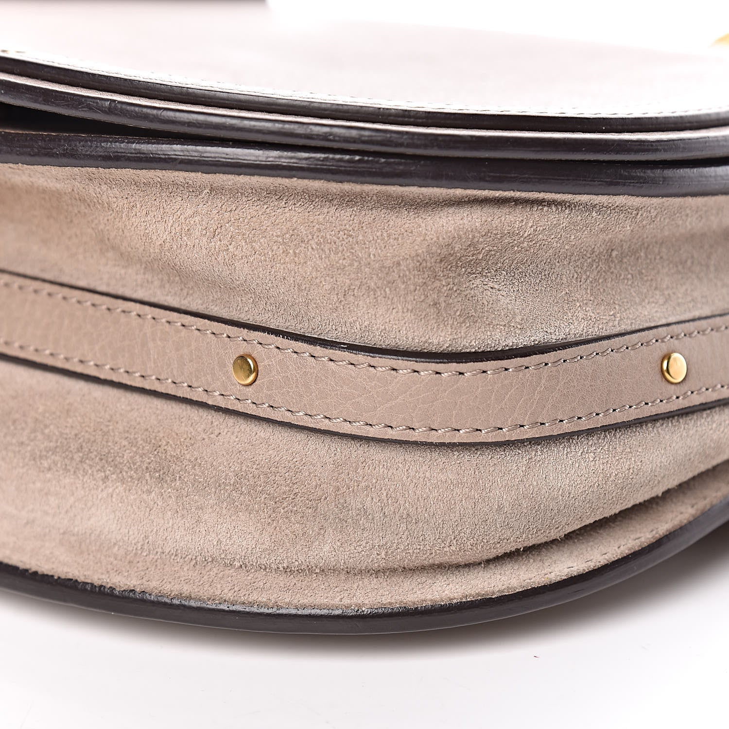 Chloe Calfskin Suede Medium Nile Bracelet Bag Motty Grey 9 of 14