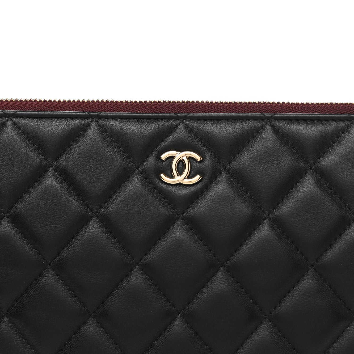 Chanel Lambskin Quilted Medium Cosmetic Case Black 8 of 8