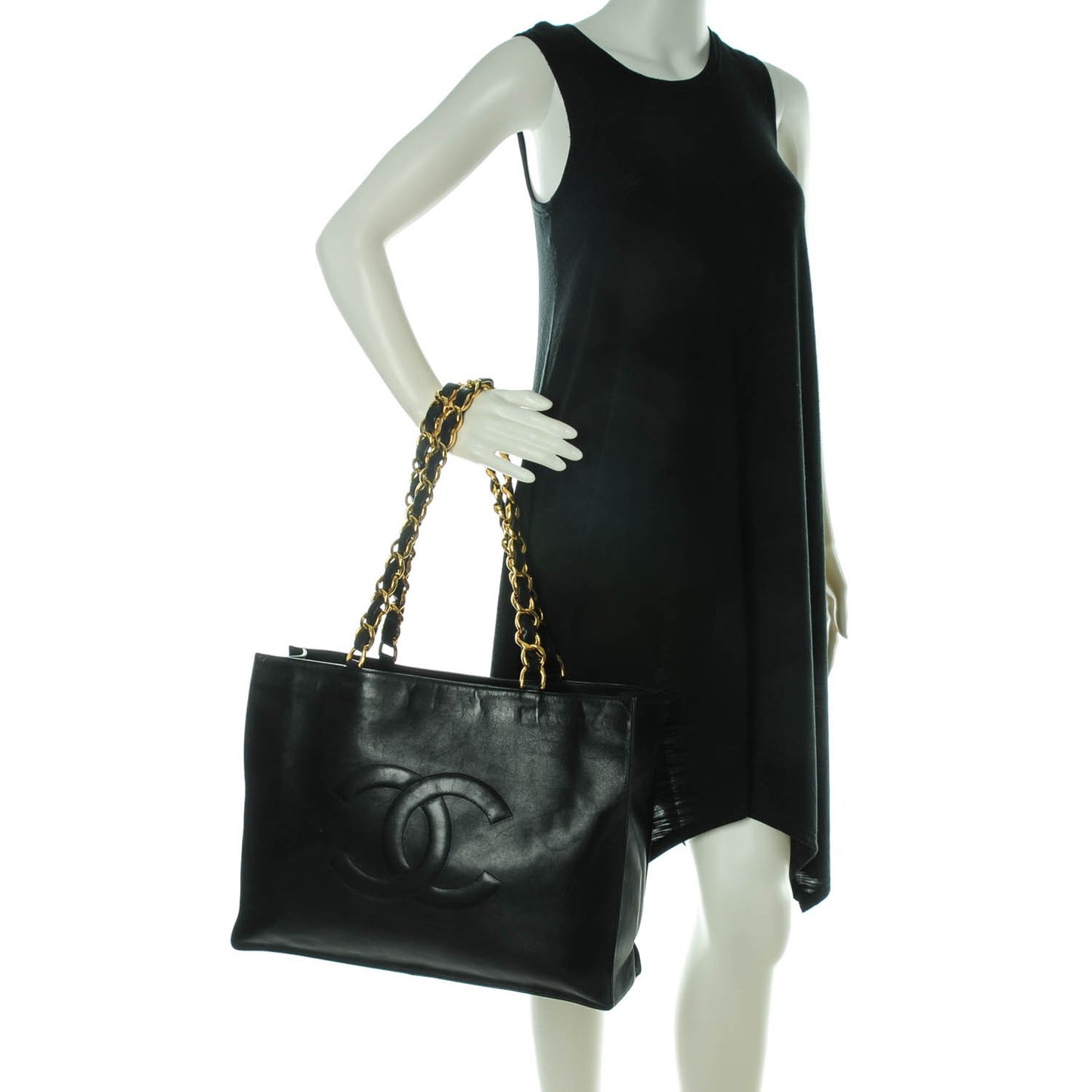 Lambskin Jumbo Shoulder Bag Black