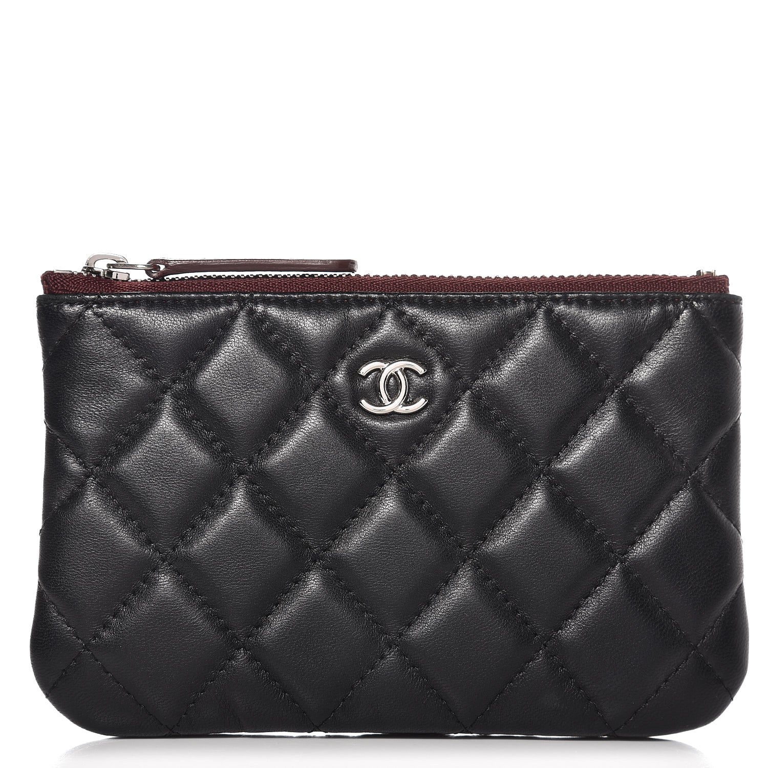 Chanel Lambskin Quilted Small Cosmetic Case Black 1 of 8