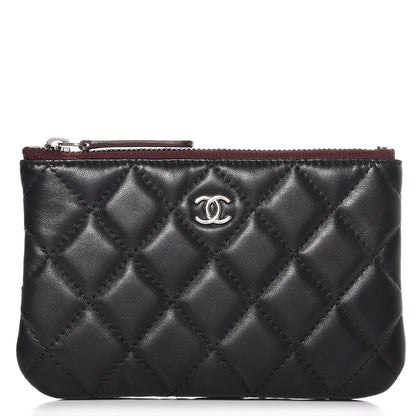 Chanel Lambskin Quilted Small Cosmetic Case Black 1 of 8