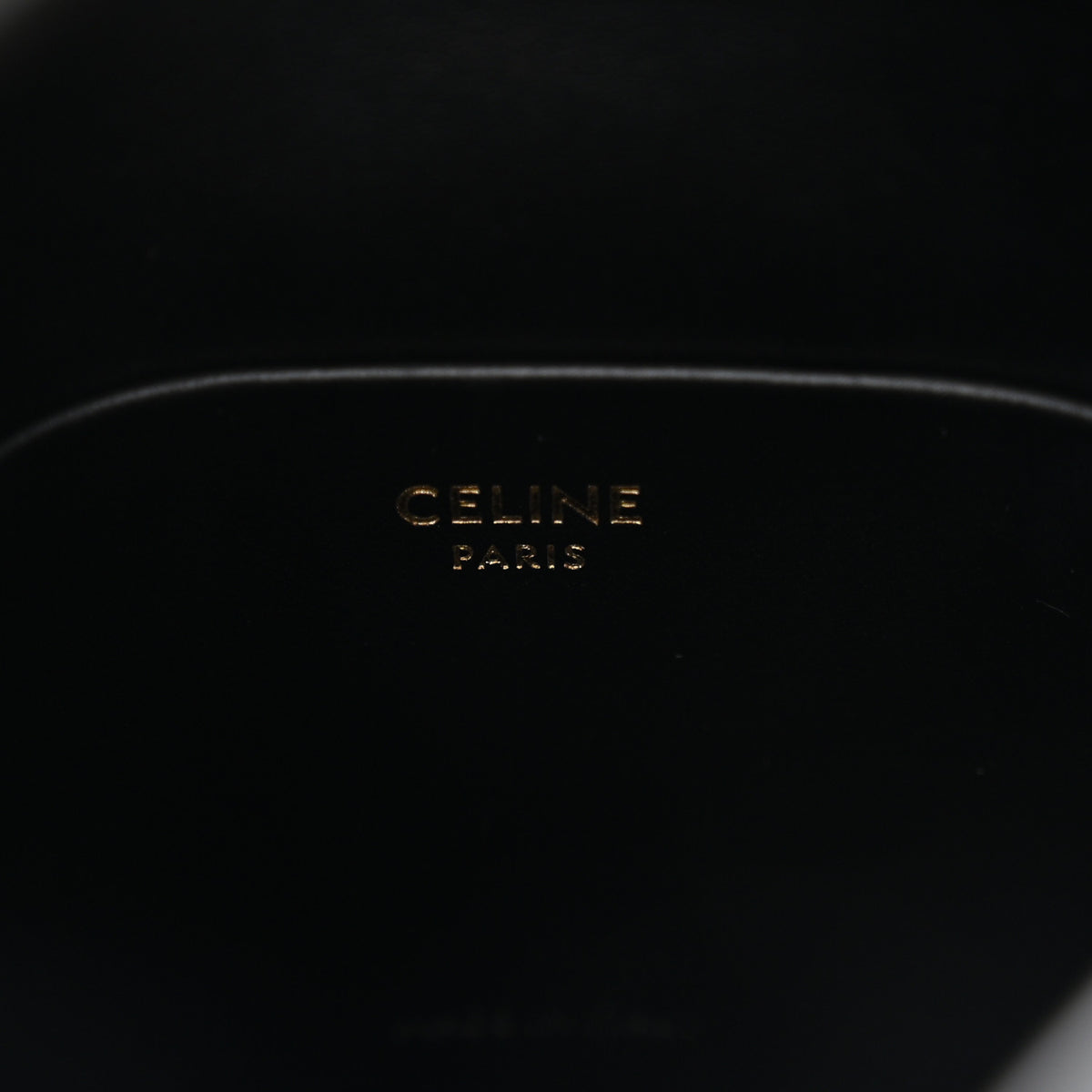 Celine Smooth Calfskin Triomphe Mini Bucket Bag Black 6 of 9