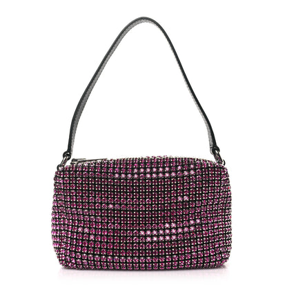 Alexander Wang Mesh Crystal Rhinestone Mini Heiress Pouch Pink 1 of 11