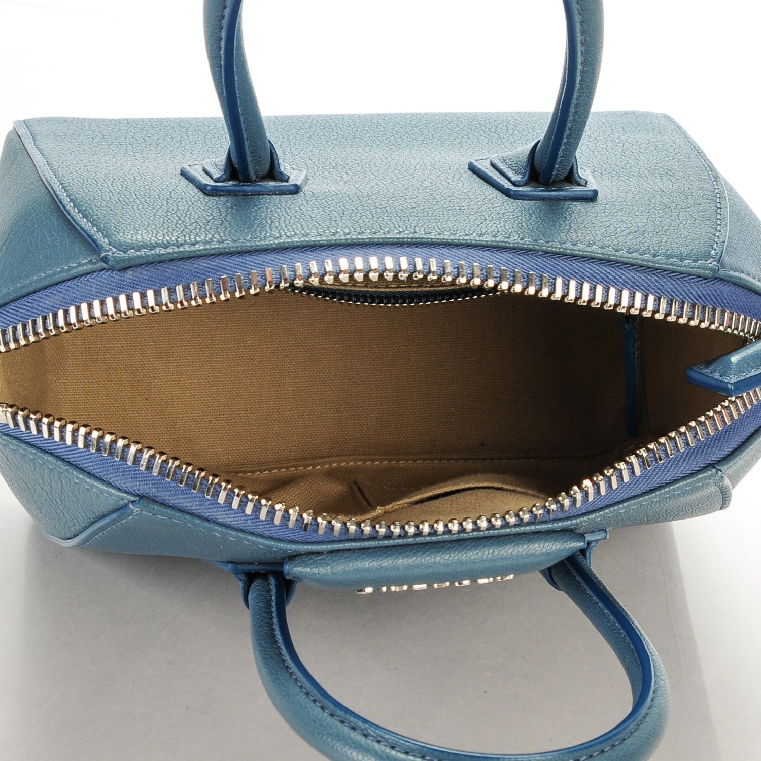 Givenchy Sugar Grained Goatskin Mini Antigona Mineral Blue 5 of 7