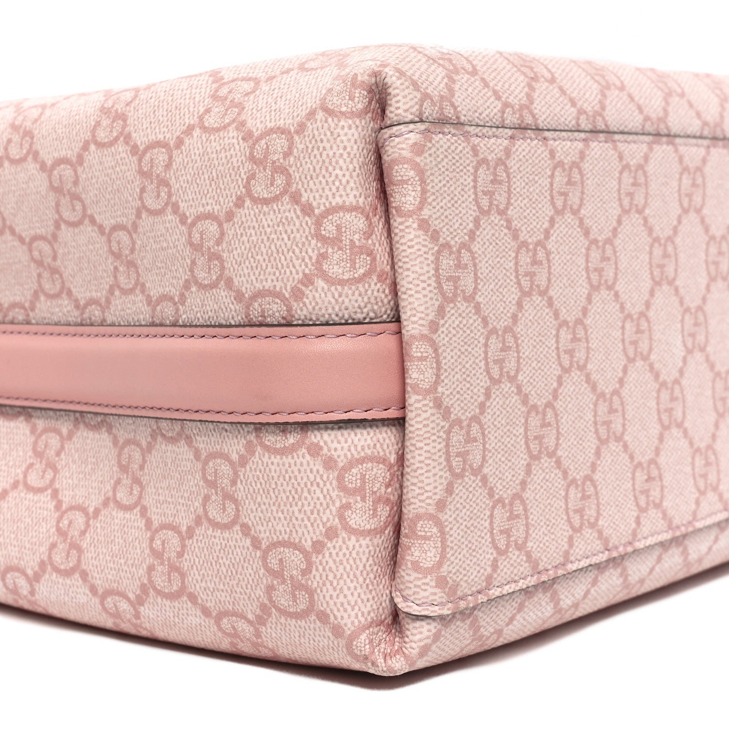 Gucci GG Supreme Monogram Emblem Medium Tote Bag Light Pink 9 of 10
