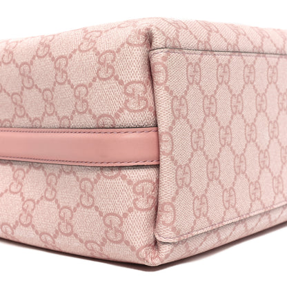 Gucci GG Supreme Monogram Emblem Medium Tote Bag Light Pink 9 of 10