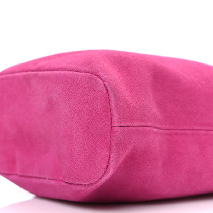 Miu Miu Camoscio Mini Drawstring Bag Fuxia 10 of 10