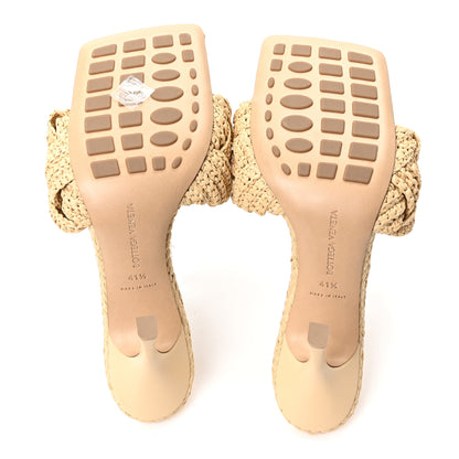Bottega Veneta Raffia Intrecciato Lido Mule 90 Sandals 41.5 Cane Sugar 6 of 9
