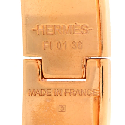 Hermes Enamel Narrow Clic Clac H Bracelet PM Rose Poudre 4 of 5