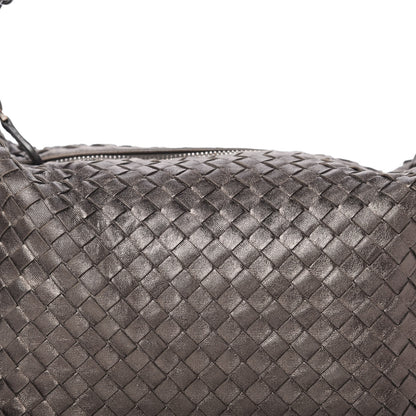 Bottega Veneta Metallic Nappa Intrecciato Small Shoulder Bag Steel 10 of 10