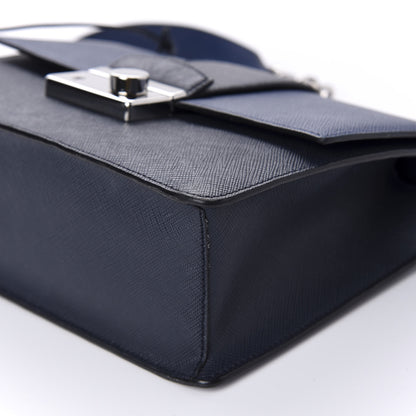 Prada Saffiano Pattina Crossbody Bag Bluette Baltico 7 of 9