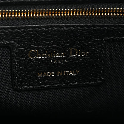 Christian Dior Grained Calfskin Flat Macrocannage Medium Voyage Bag Black 6 of 10