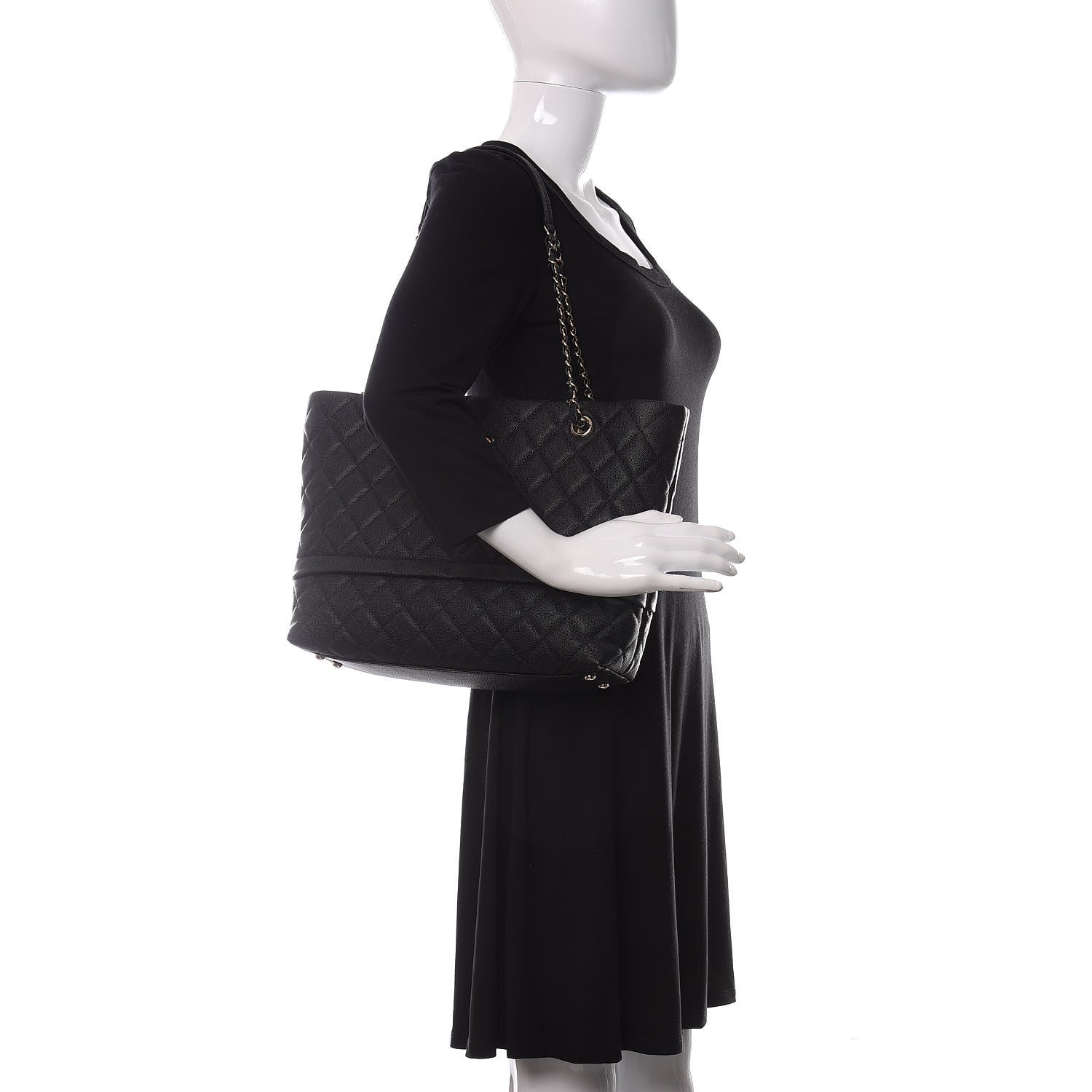 Chanel Caviar Quilted Rolled Up Tote Black 2 of 11