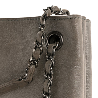 Chanel Iridescent Calfskin CC East West Shopping Tote Light Grey 16 of 17