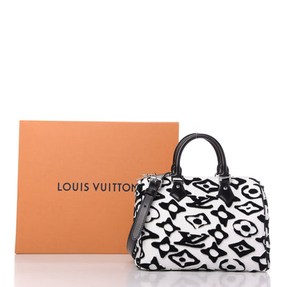 Louis Vuitton X UF Tufted Monogram Speedy Bandouliere 25 White Black 11 of 11