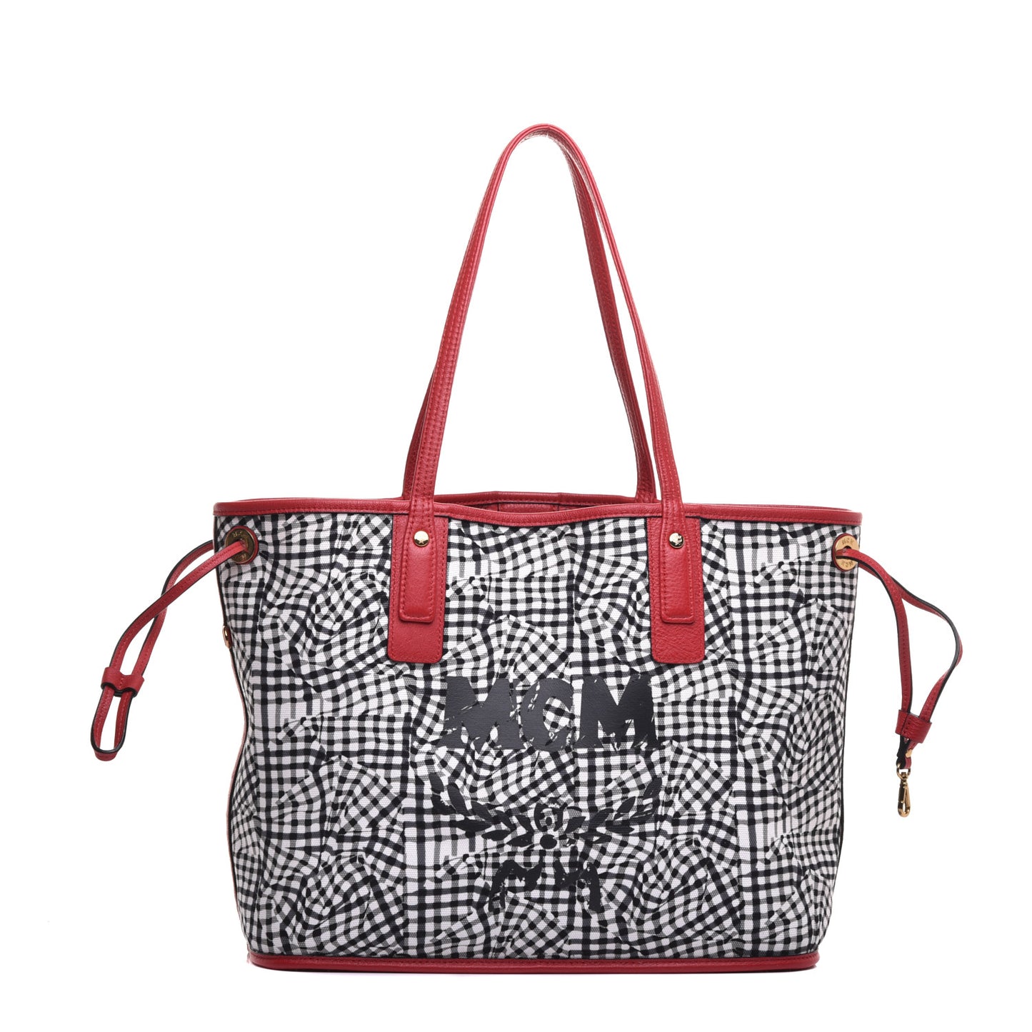 Visetos Medium Liz Reversible Shopper Tote Ruby Red