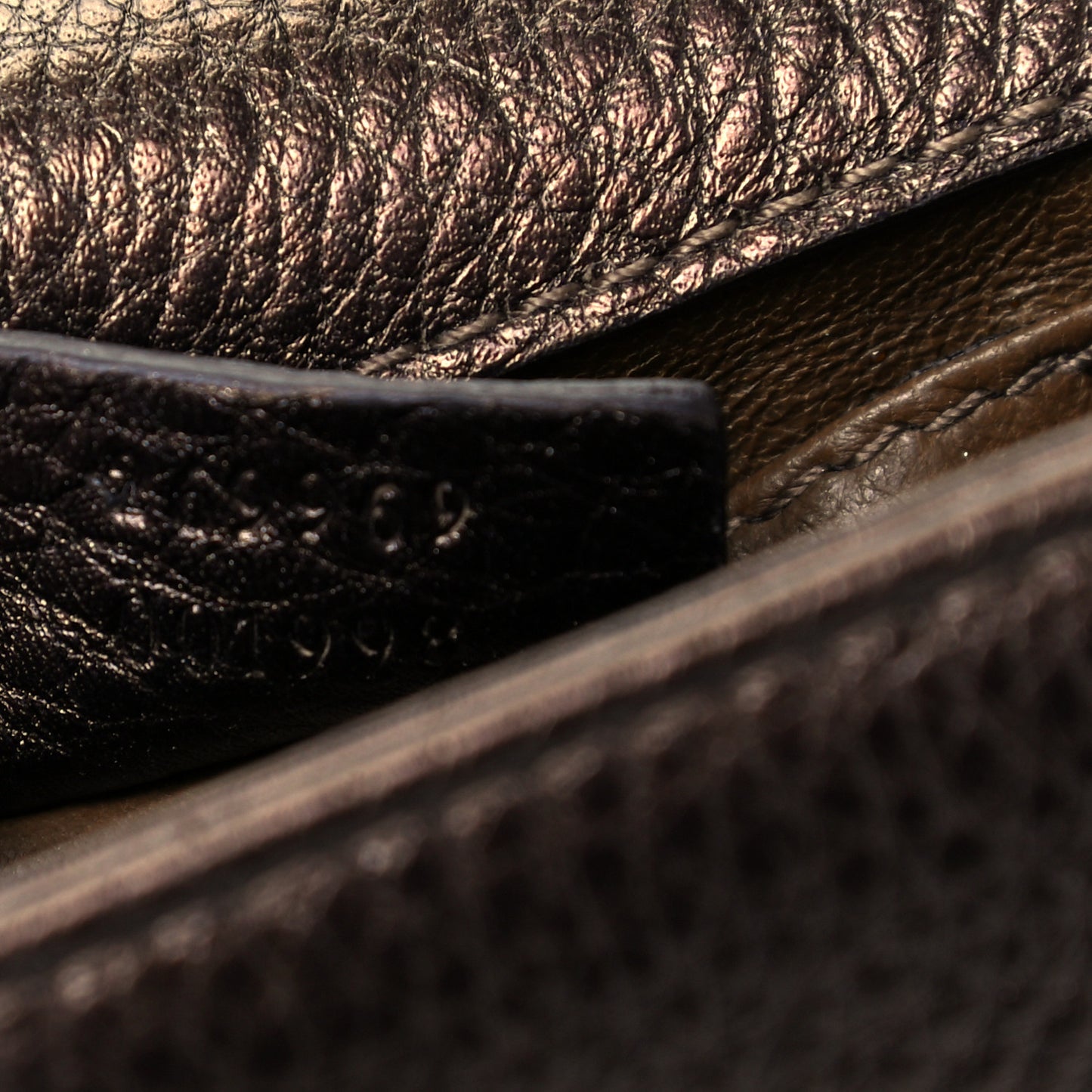 Calfskin Mini Bamboo Night Evening Bag Bronze