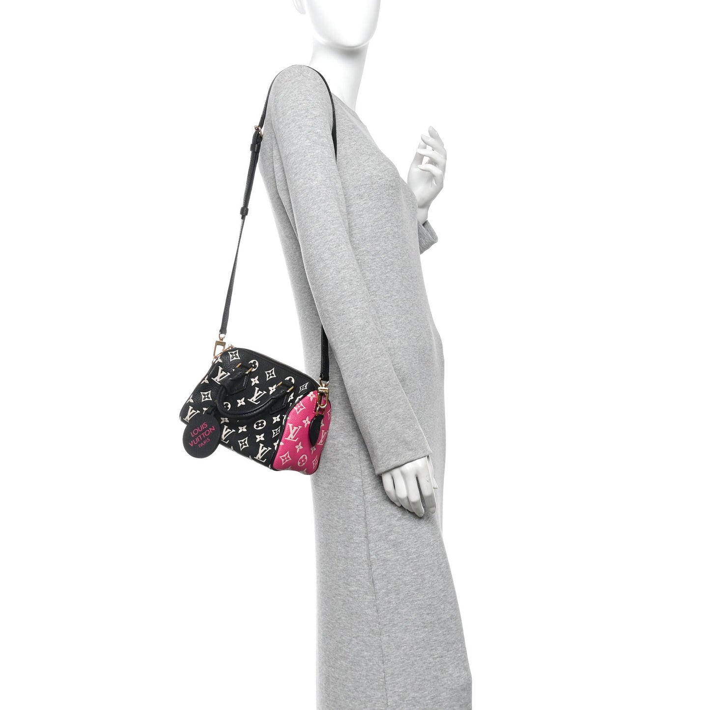 Empreinte Monogram Spring in the City Speedy Bandouliere 20 Black White Pink