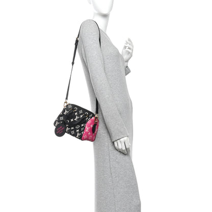 Louis Vuitton Empreinte Monogram Spring in the City Speedy Bandouliere 20 Black White Pink 2 of 9