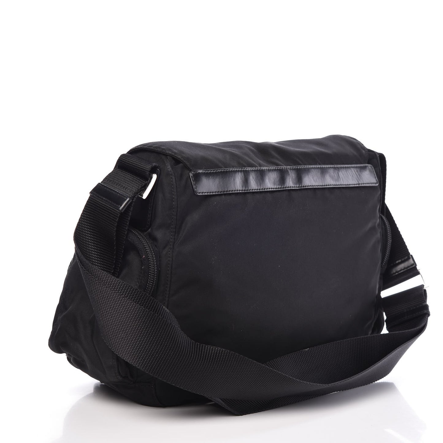 Nylon Vela Messenger Bag Black
