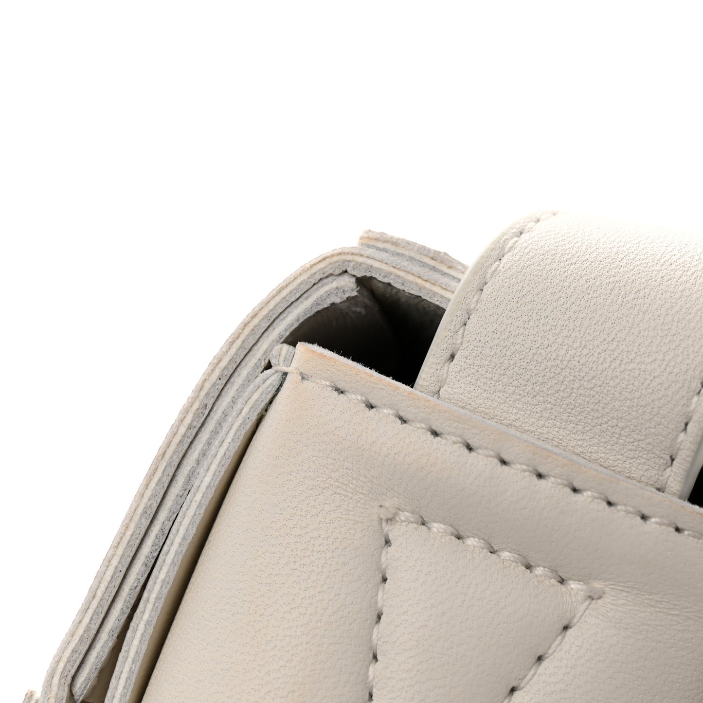 Lambskin Maxi Intrecciato Cassette Crossbody Bag White