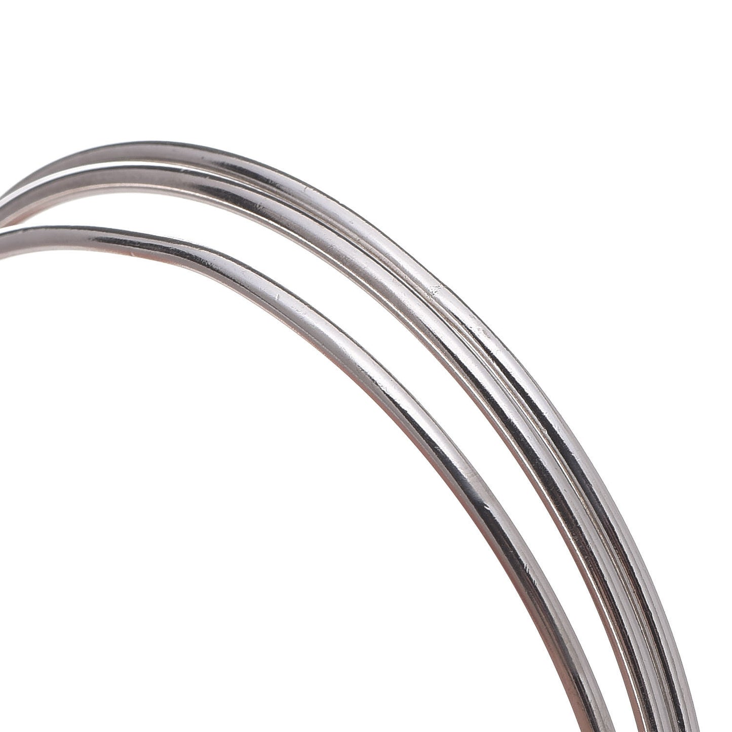 Sterling Silver Heart Triple Bangle Bracelet