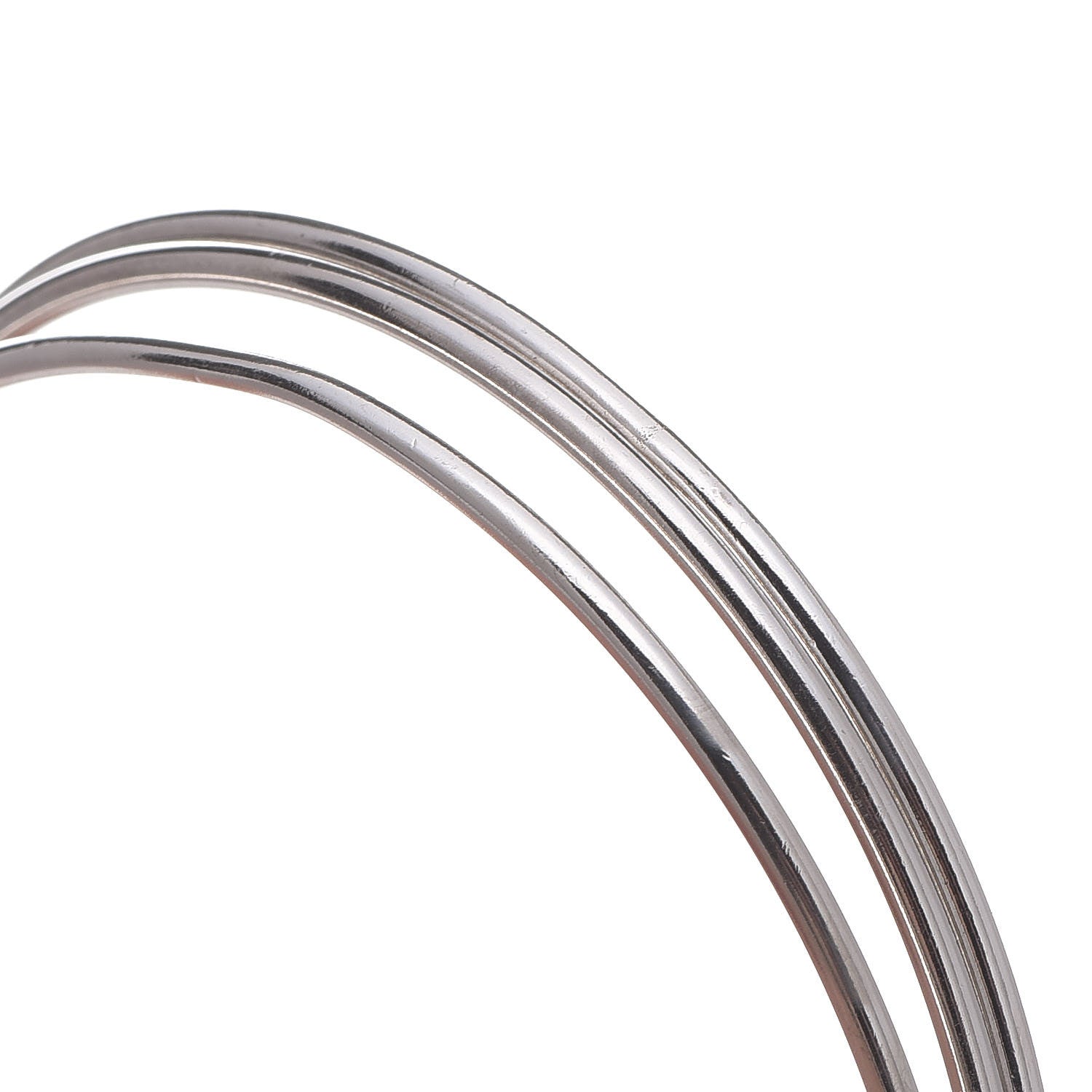 Tiffany Sterling Silver Heart Triple Bangle Bracelet 4 of 6