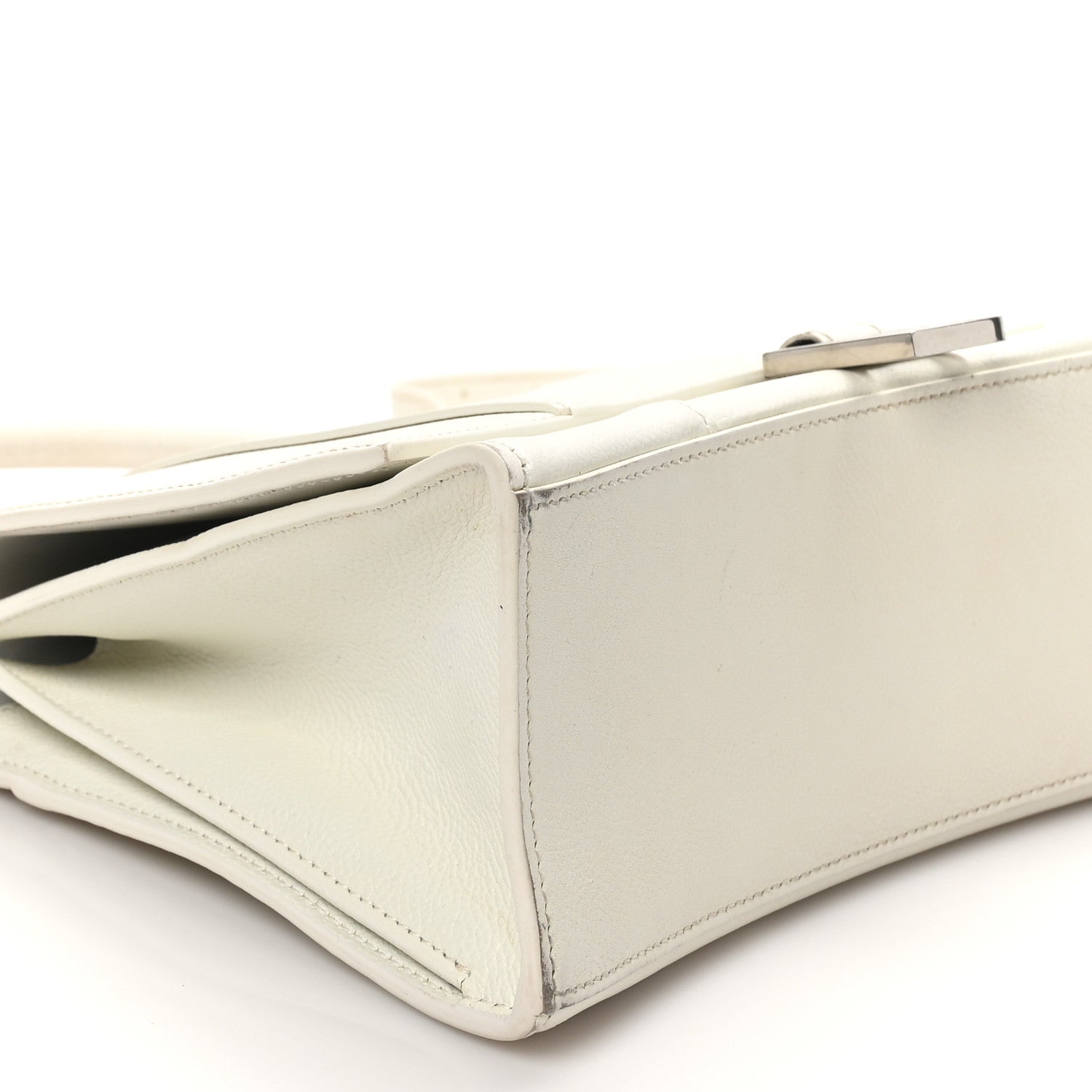 Balenciaga Grained Calfskin Medium Hourglass Top Handle Bag White 9 of 12