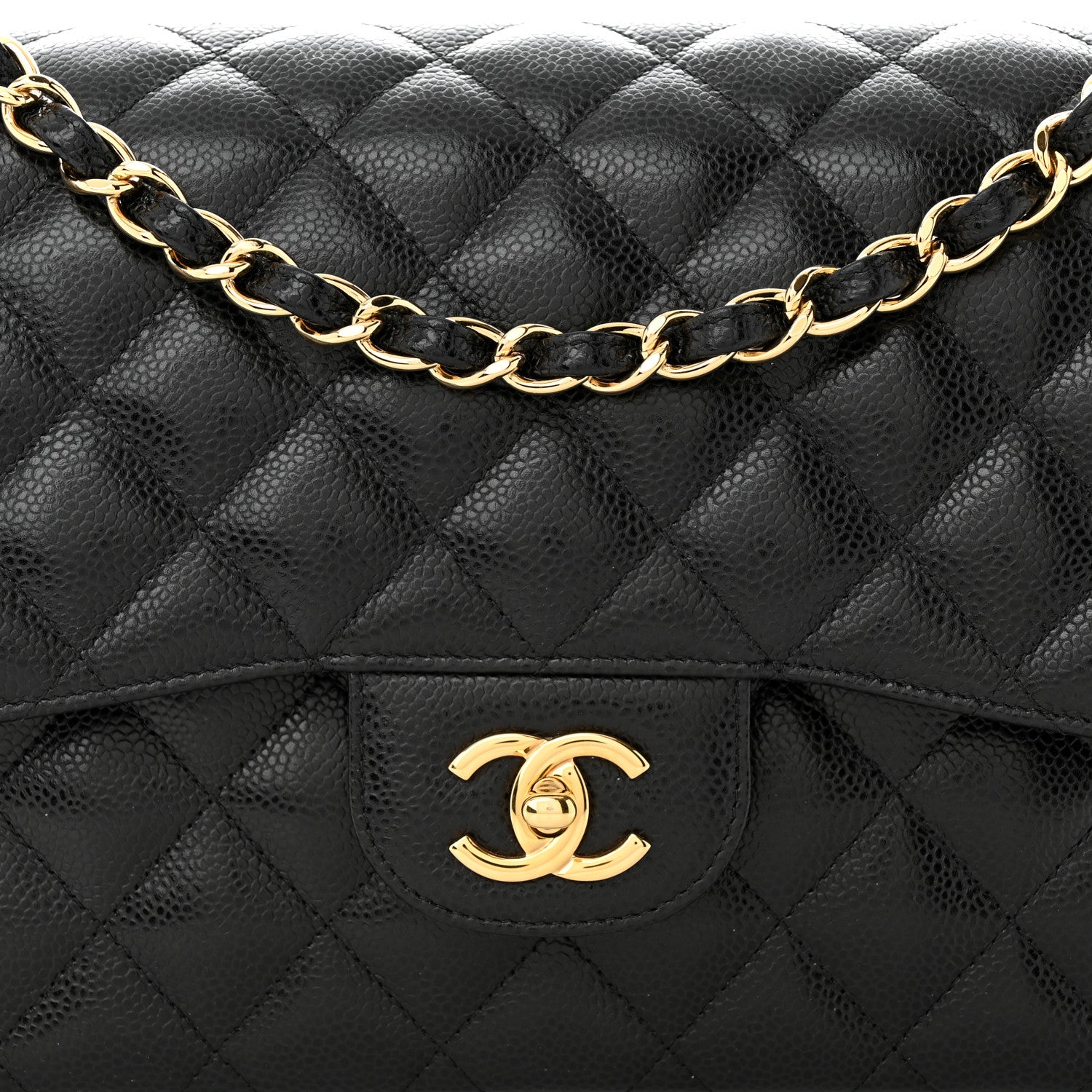 Chanel Caviar Quilted Jumbo Double Flap Black 8 of 11