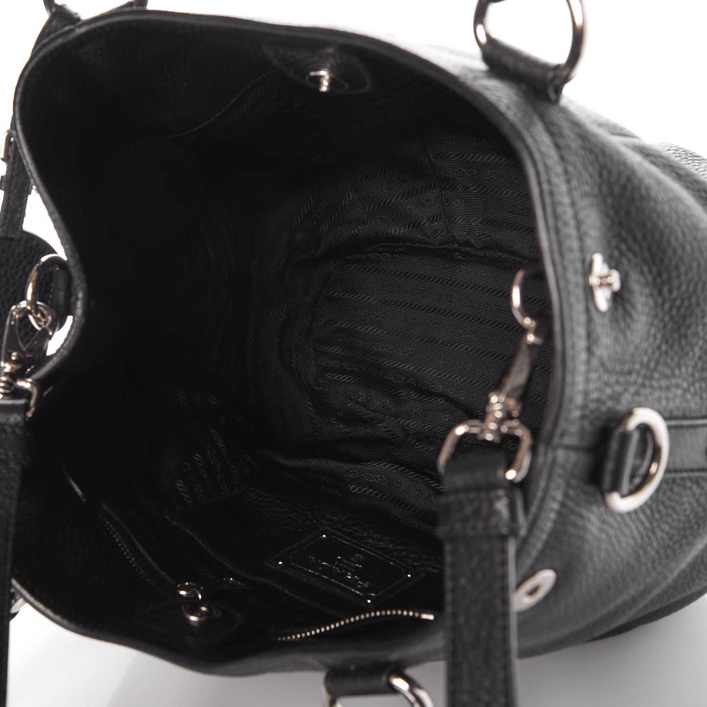 Vitello Daino Shoulder Bag Nero Black