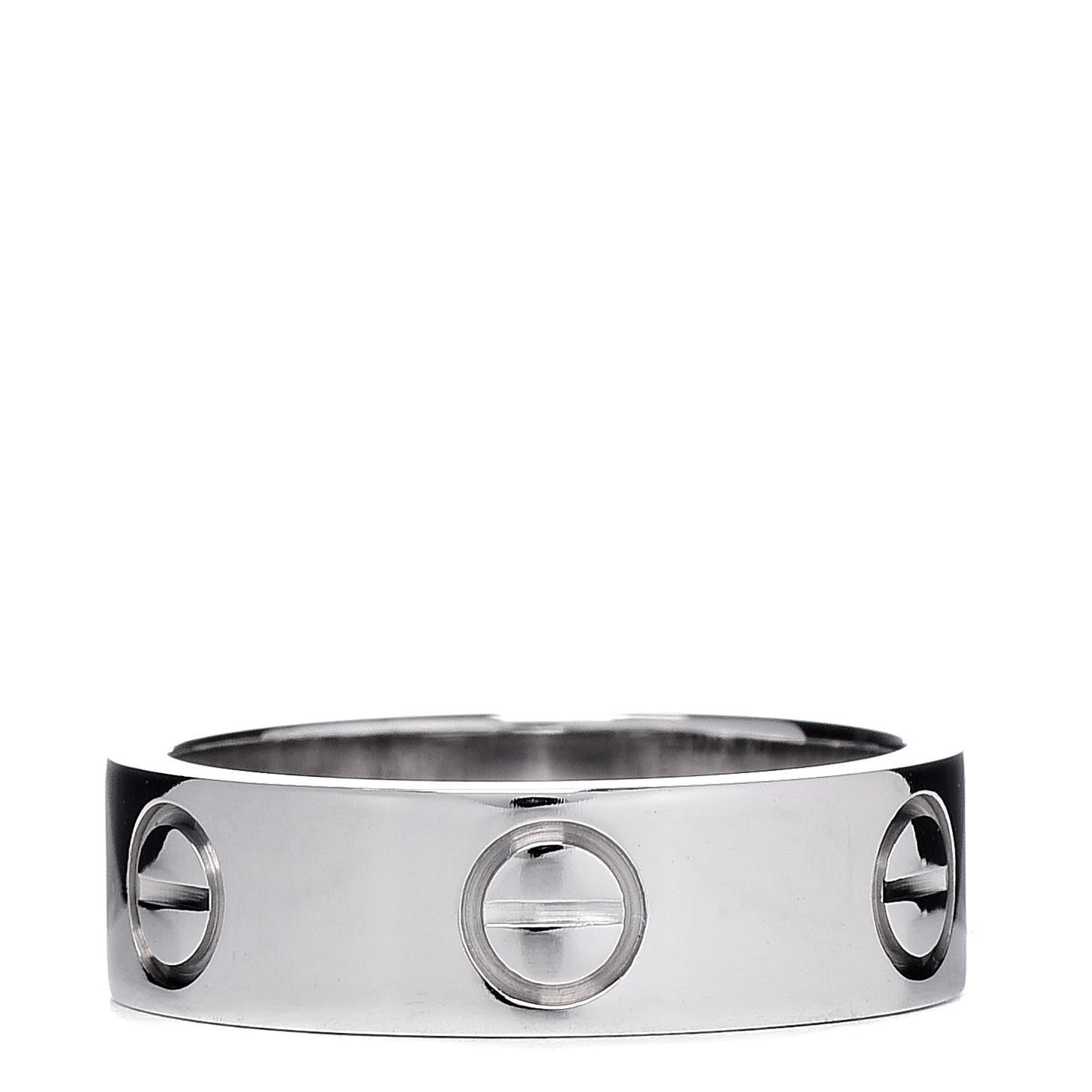 18K White Gold 5.5mm LOVE Ring 50 5.25