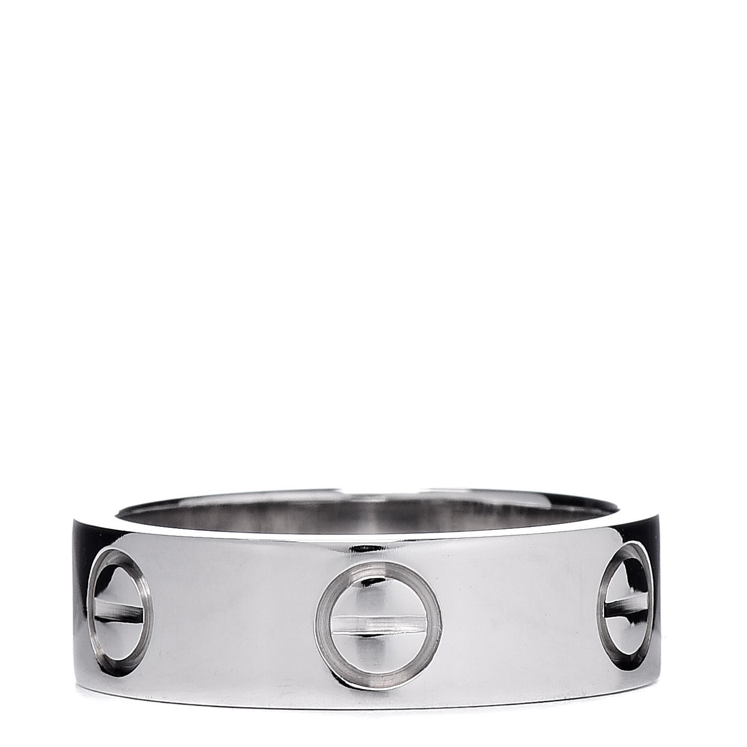Cartier 18K White Gold 5.5mm LOVE Ring 50 5.25 1 of 4