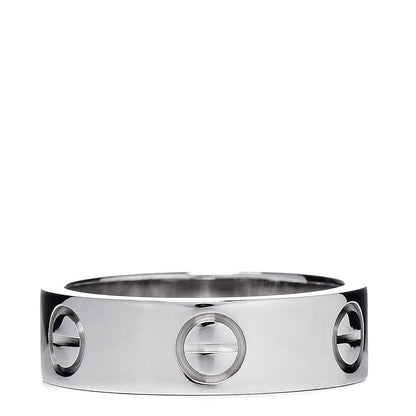 Cartier 18K White Gold 5.5mm LOVE Ring 50 5.25 1 of 4