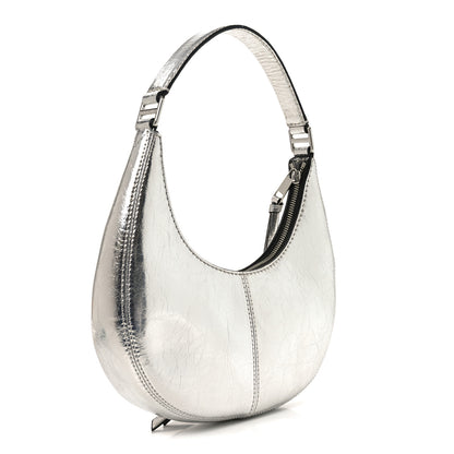 Marc Jacobs Crinkled Calfskin Crusier Crescent Bag Silver 3 of 9