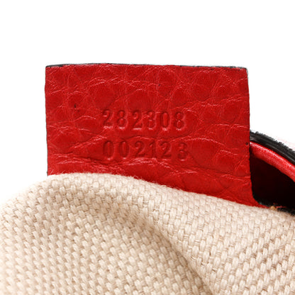 Gucci Pebbled Calfskin Large Soho Shoulder Bag Red Red 7 of 17