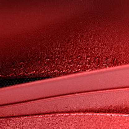 Gucci GG Supreme Monogram Cherry Embellished Card Case Wallet Hibiscus Red 7 of 7