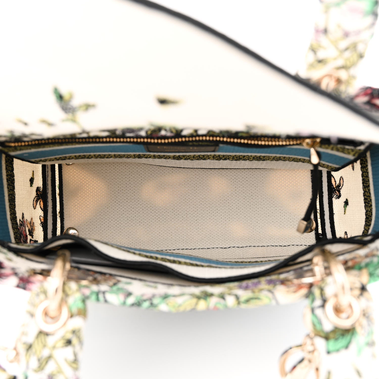 Christian Dior Canvas D-Constellation Embroidered Medium Lady D-Lite Latte Multicolor 5 of 11