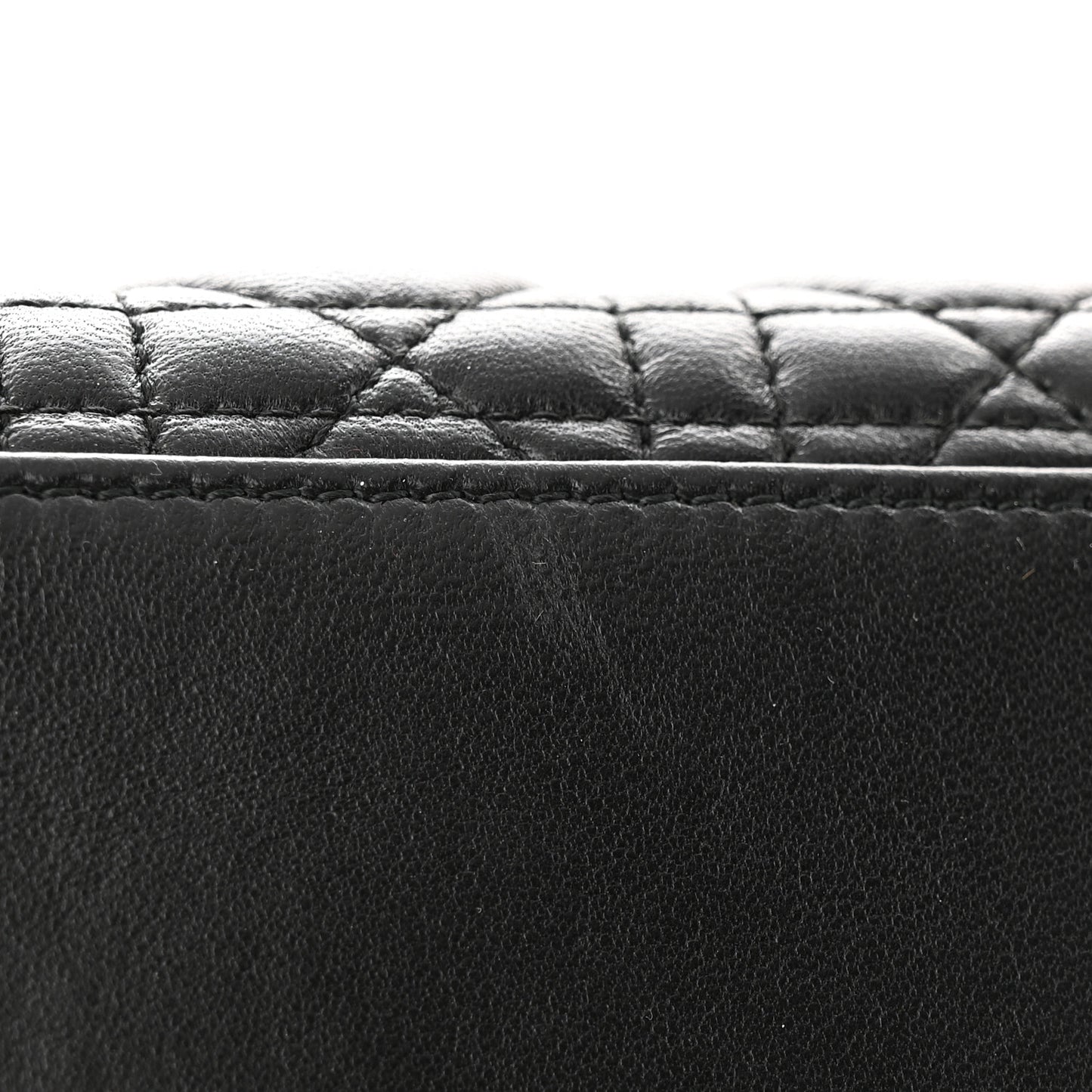 Lambskin Cannage Large Lady Dior Black