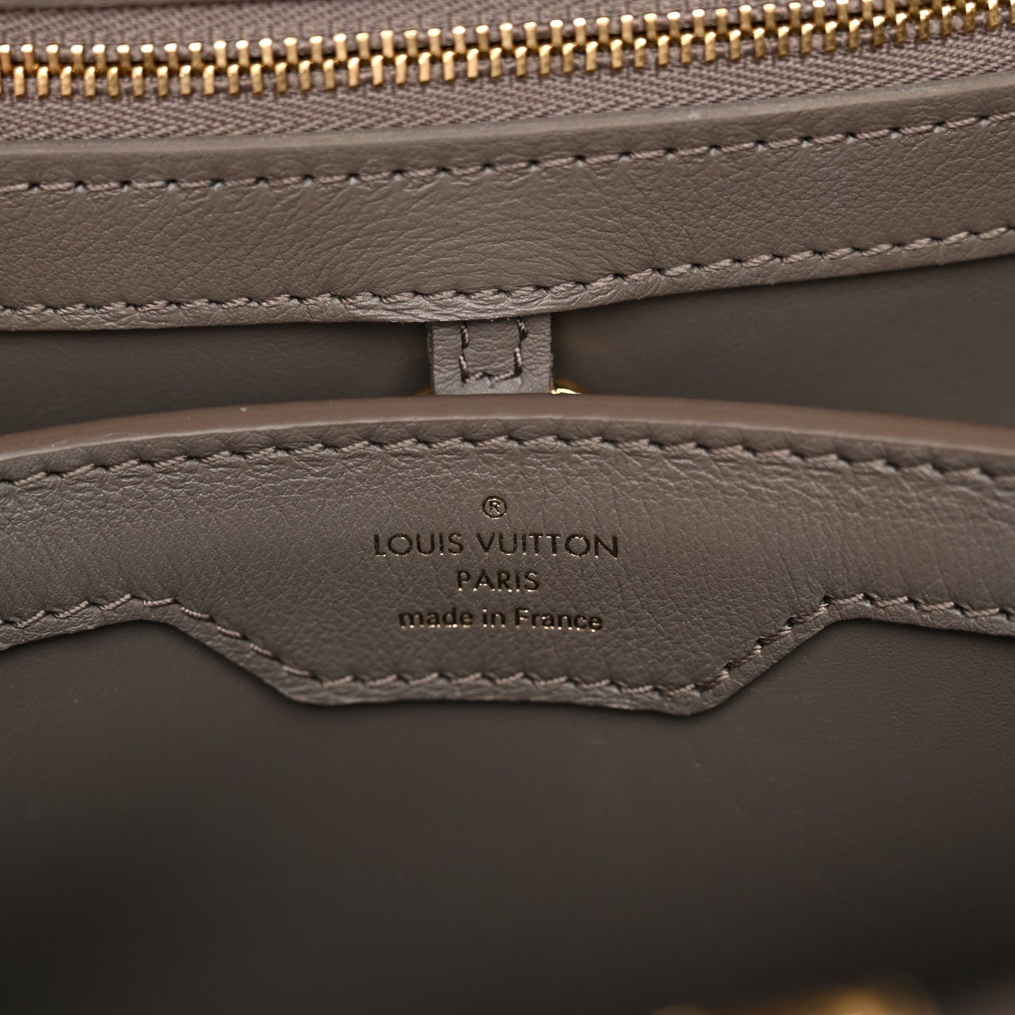 Calfskin Since 1854 Embroidered Capucines BB Ecru Taupe