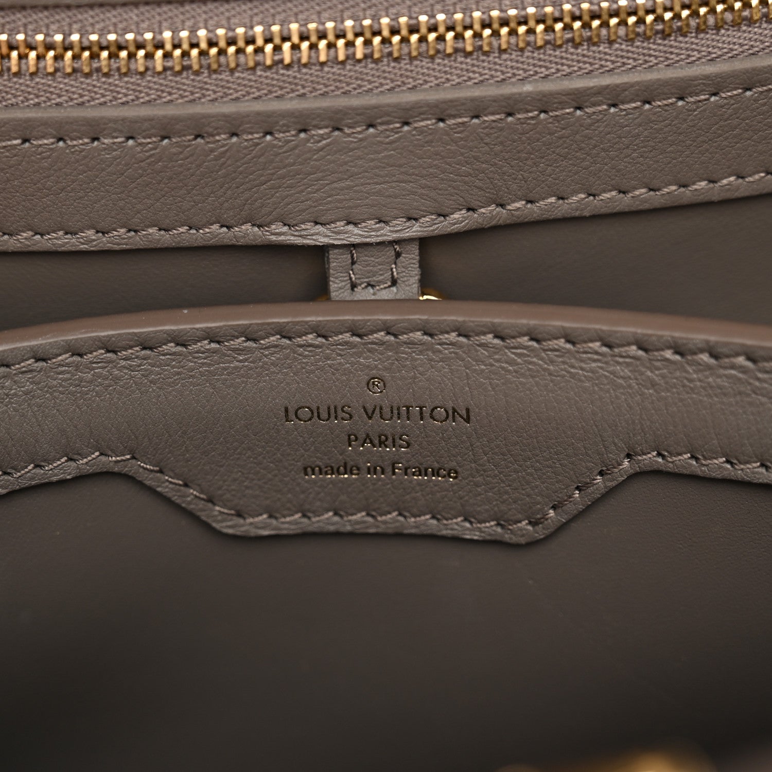 Louis Vuitton Calfskin Since 1854 Embroidered Capucines BB Ecru Taupe 7 of 10