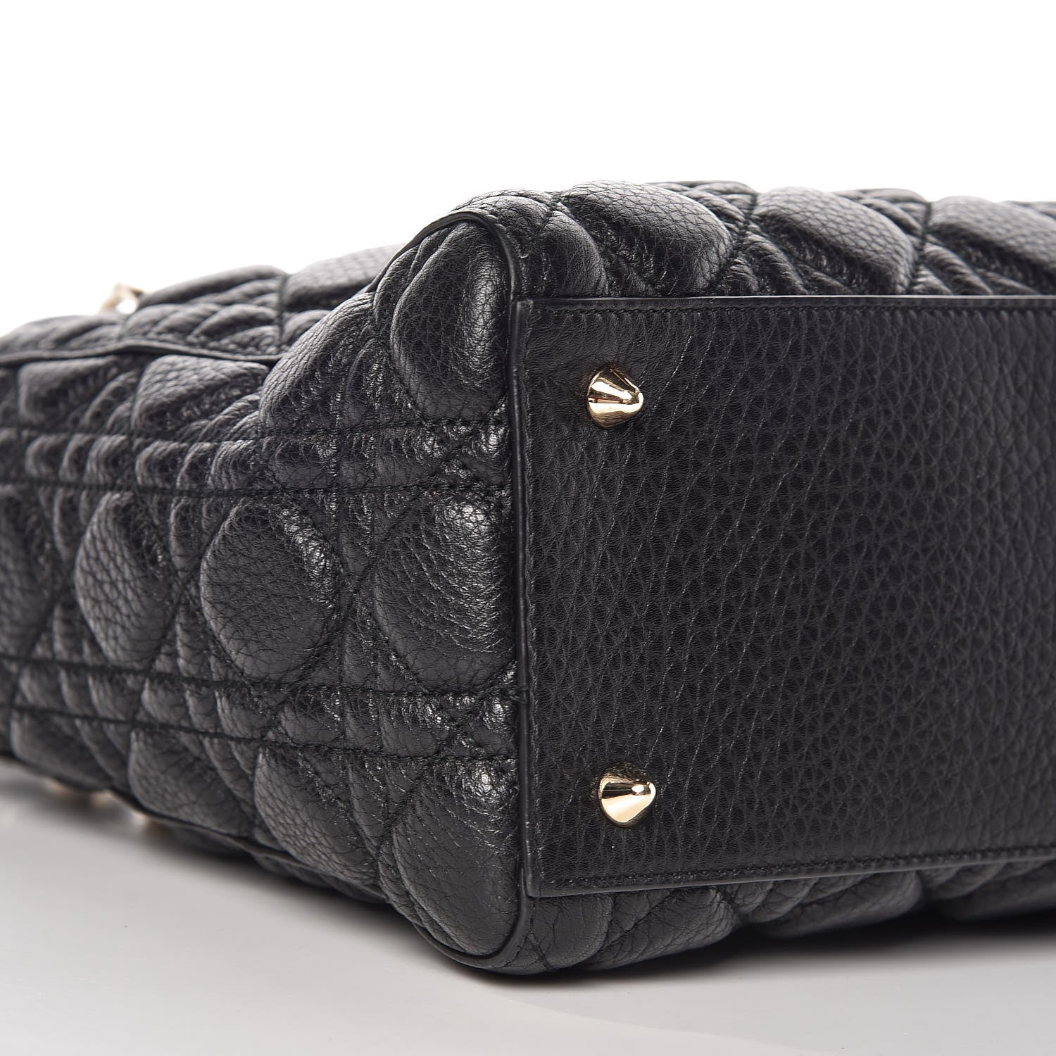 Christian Dior Grained Calfskin Cannage Medium Supple Lady Dior Black 5 of 10